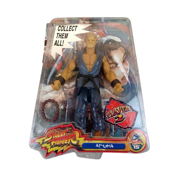 NIB New 2005 Street Fighter Akuma Player 2 Action Figure Capcom Collectible - Picture 2 of 4